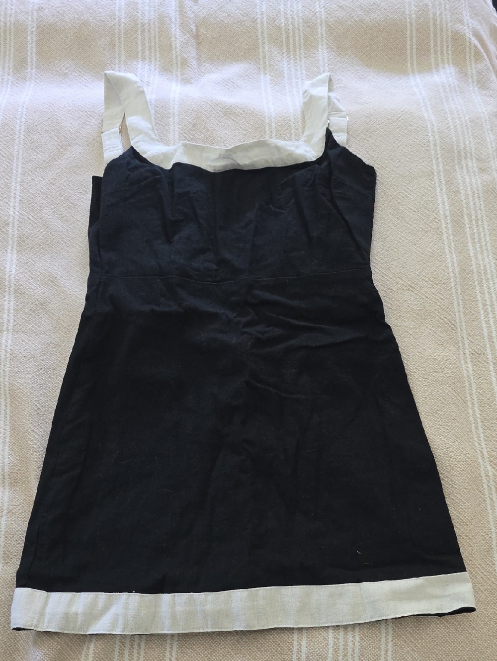 Abercrombie & Fitch Black Mini Dress with White Trim